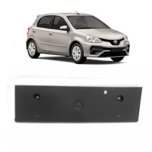 Suporte De Placa Para Etios Hatch Sedan 2018 A 2019 Preto Preto