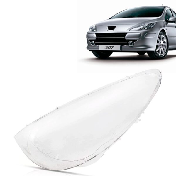 Lente Farol Para Peugeot 307 2007 2008 2009 2010 2011 2012 Lado Esquerdo