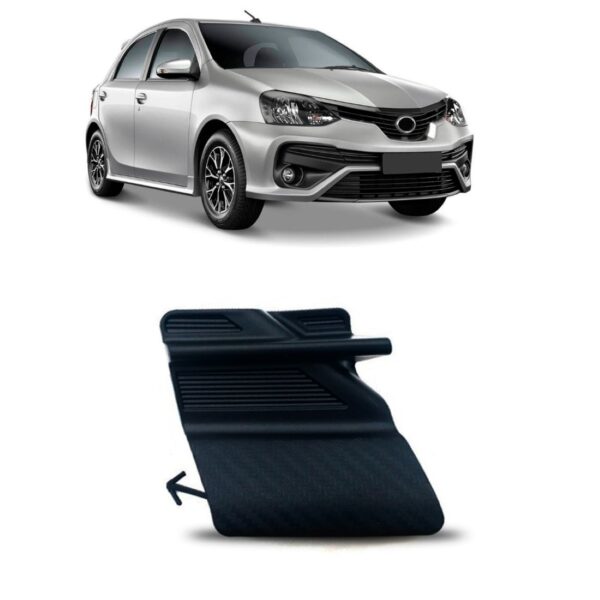 Tampa Acabamento Parachoque Etios 2018 A 2019 Reboque - Preto