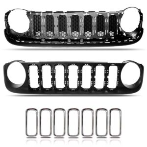 Grade Completa Para Renegade 2015 A 18 Preta Frisos Cromados Preto