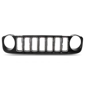 Grade Completa Para Renegade 2015 A 18 Preta Frisos Cromados Preto