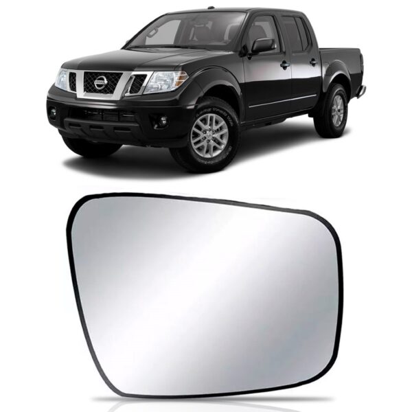 Lente Retrovisor Nissan Frontier 2017 2018 2019 Com Base Lado Direito