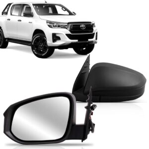 Retrovisor Toyota Hilux 2016 2017 2018 Fixo Preto Lado Esquerdo