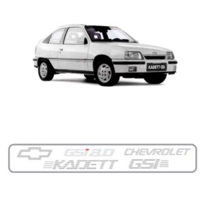 Kit Adesivo Lateral Para Kadett Gsi 96  1998 4 Peças Prata
