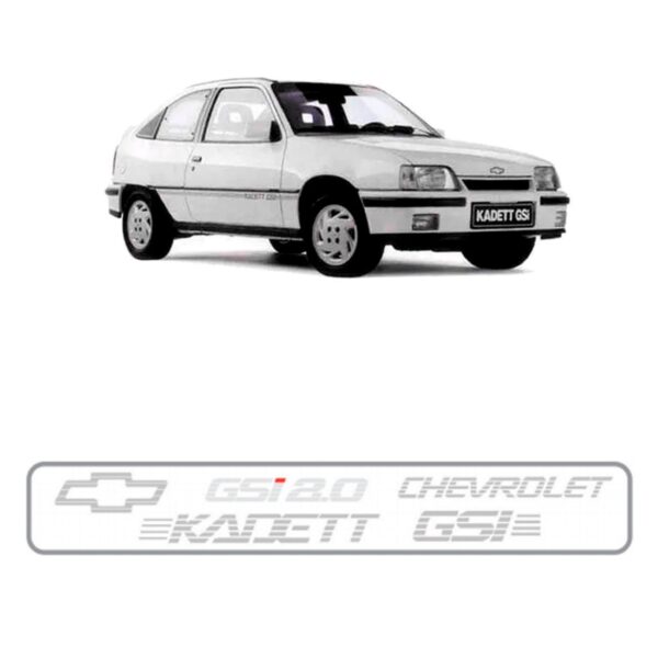 Kit Adesivo Lateral Para Kadett Gsi 96  1998 4 Peças Prata