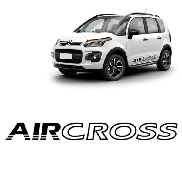 Adesivo Lateral De Portas Citroen Aircross 2011 A 2015 Preto