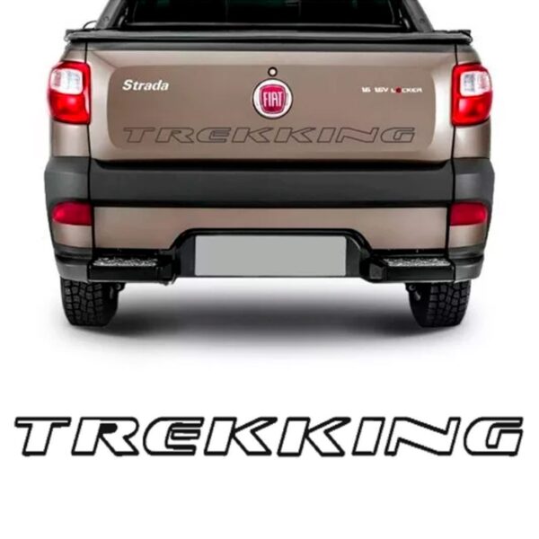 Adesivo Tampa Caçamba Fiat Strada Trekking 2009 A 2016 Preto