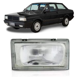 Farol Para Voyage 87 88 89 90 Cromado Lente Lisa 1ª Linha Direito/passageiro