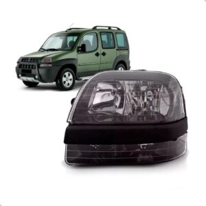 Farol Doblo 2002 03 04 2005 2007 2008 Mascara Negra 1ª Linha Esquerdo/motorista