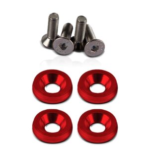 Jogo Parafuso Para Placas De Alumínio Anodizado Várias Cores Cor Vermelho