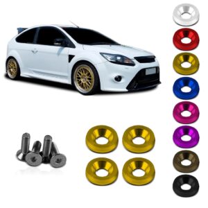 Jogo Parafuso Para Placas De Alumínio Anodizado Várias Cores Cor Amarelo