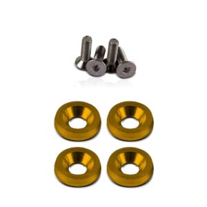 Jogo Parafuso Para Placas De Alumínio Anodizado Várias Cores Cor Amarelo