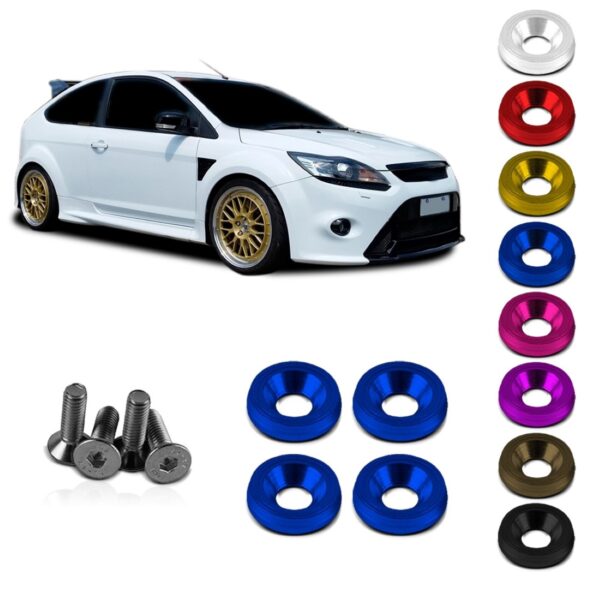 Jogo Parafuso Para Placas De Alumínio Anodizado Várias Cores Cor Azul