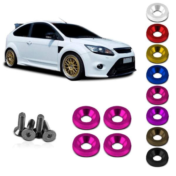 Jogo Parafuso Para Placas De Alumínio Anodizado Várias Cores Cor Rosa