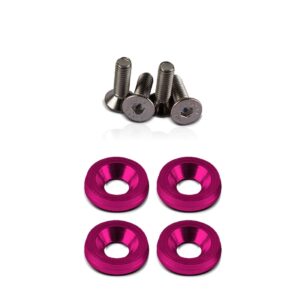 Jogo Parafuso Para Placas De Alumínio Anodizado Várias Cores Cor Rosa