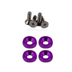 Jogo Parafuso Para Placas De Alumínio Anodizado Várias Cores Cor Roxo