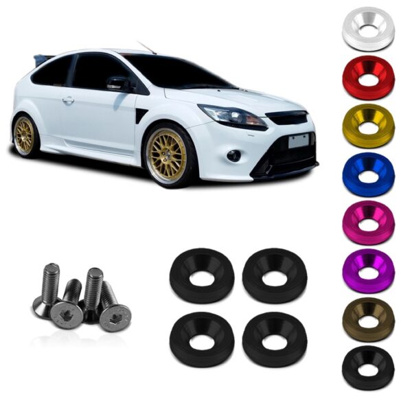 Jogo Parafuso Para Placas De Alumínio Anodizado Várias Cores Cor Preto