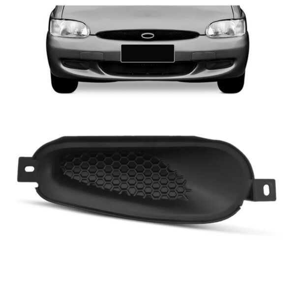 Grade Do Parachoque Para  Escort Zetec 1998 A 2002 Ld Preto Direito