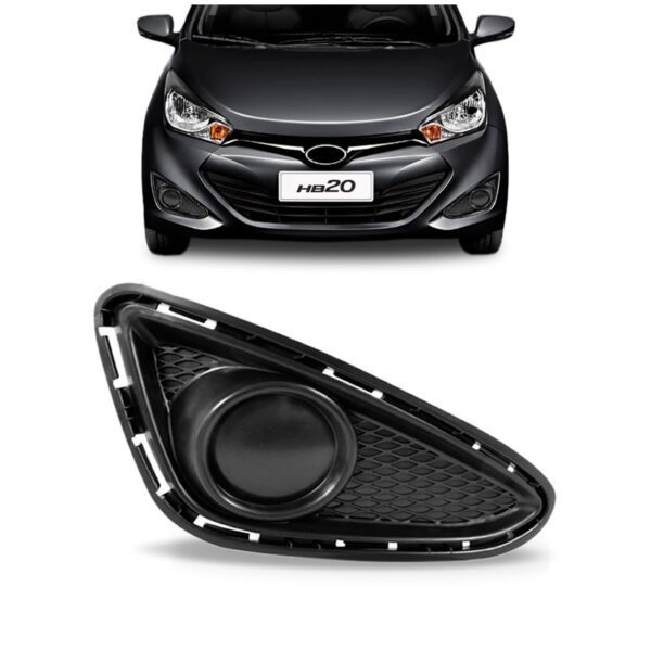 Moldura Grade Farol Milha Hb20 2012 A 2015 Sem Furo Lado Direito