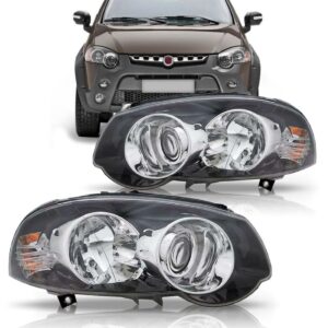 Farol Strada Locker Mascara Negra Canhão Cromado 1ª Linha - Direito/passageiro