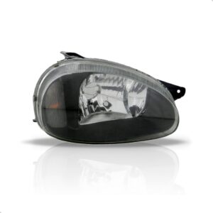 Farol Para Corsa 2000 01 02 03 04 06 07 08 10 Mascara Negra Lado Direito