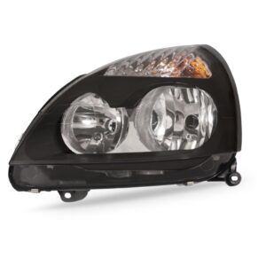 Farol Clio 2003 A 2005 Fumê Mascara Negra 1ª Linha - Esquerdo/motorista