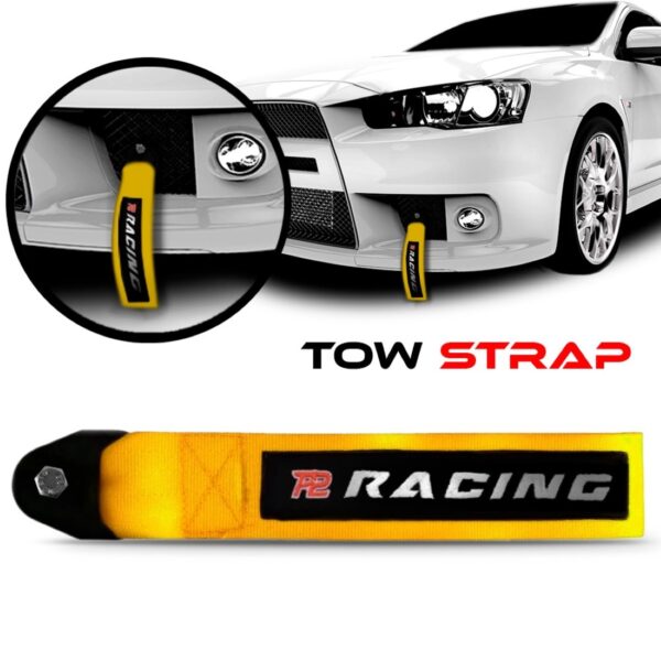 Tow Strap Fita De Reboque Flexível Esportivo Cor Amarelo