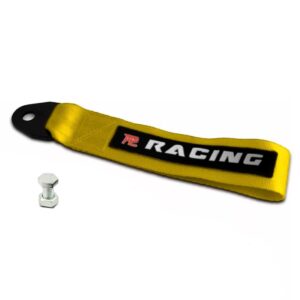Tow Strap Fita De Reboque Flexível Esportivo Cor Amarelo