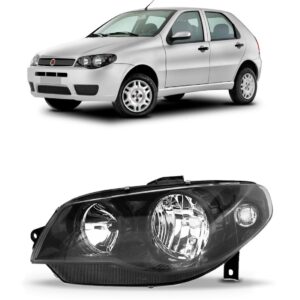 Farol Strada 04 A 11 Mascara Negra Fumê Todo Preto 1ª Linha Esquerdo/motorista