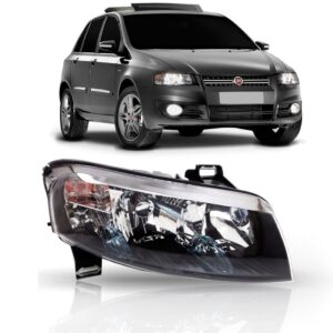 Farol Stilo Fumê Mascara Negra 05 06 07 08 09 10 11 1ª Linha Direito/passageiro