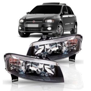 Farol Stilo Fumê Mascara Negra 05 06 07 08 09 10 11 1ª Linha Direito/passageiro