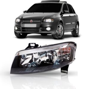 Farol Stilo Fumê Mascara Negra 05 06 07 08 09 10 11 1ª Linha Esquerdo/motorista