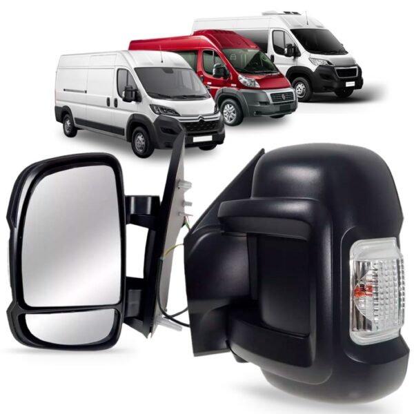 Retrovisor Ducato Jumper Boxer 2018 19 2020 Braço Curto Fixo Lado Esquerdo