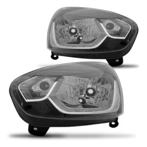 Farol Renault Clio 2013 2014 15 A 16 Mascara Negra 1ª Linha Esquerdo/motorista