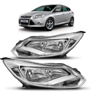 Farol Focus Hatch Sedan 2013 2014 2015 Cromado Lado Direito