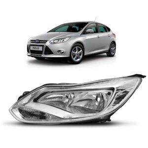 Farol Focus Hatch Sedan 2013 2014 2015 Cromado 1ª Linha Esquerdo/motorista