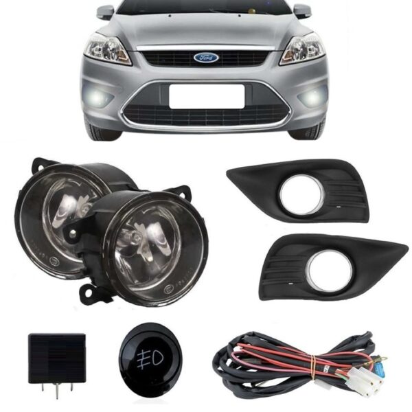 Kit Farol De Milha Auxiliar Focus 2009 2010 2011 2012 2013 Direito E Esquerdo