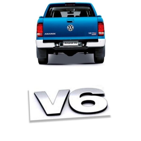 Emblema Tampa Caçamba Amarok V6 2018 2019 2020