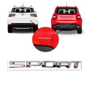 Letreiro Sport Renegade E Compass  2015 A 2020 Cromado