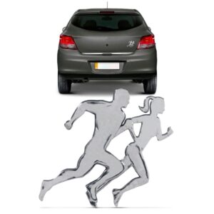 Adesivo Casal Correndo Pequeno 82 Mm Cromado