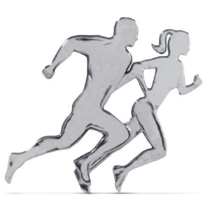 Adesivo Casal Correndo Pequeno 82 Mm Cromado