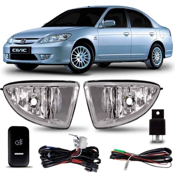Kit Farol Milha Civic 2004 2005 2006 Honda Auxiliar Neblina