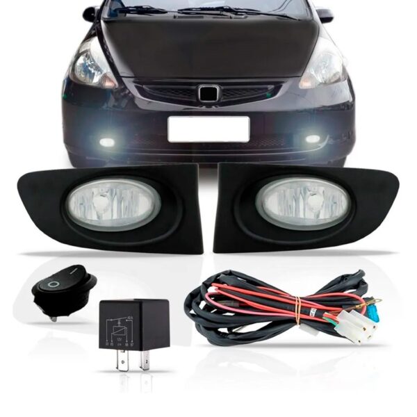 Kit Farol Milha Honda Fit 2003 2004 2005