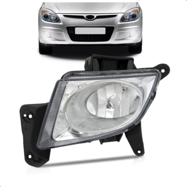 Farol De Milha Auxiliar Para I30 09 A 12 Lente Lisa 1ª Linha - - Esquerdo