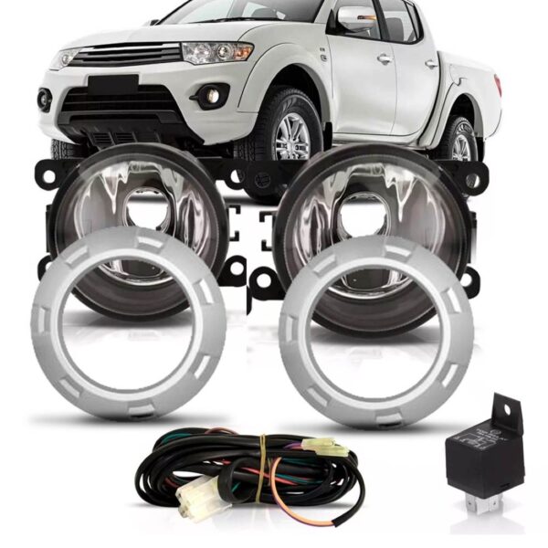 L200 Triton 2006 07 08 09 2010 Kit Farol Milha Neblina Aux.