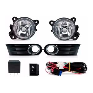 Kit Farol Milha Gol Saveiro Voyage G5 Grade C/ Aro Cromado