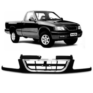 Grade  Frontal Para S10 1995 96 A 1998 Preta C/friso Cromado - Preto