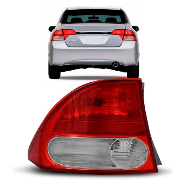 Lanterna Traseira Canto Civic 2006 A 2011 1ª Linha Esquerdo/motorista