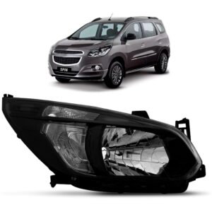 Farol Para Spin 2013 A 2015 Mascara Negra 1ª Linha Direito/passageiro