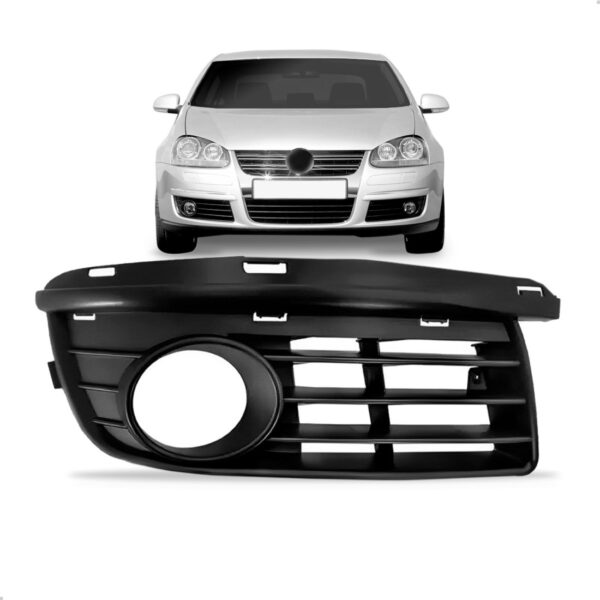 Moldura Grade Jetta 2007 2008 2009 2010 Com Furo Farol Milha Lado Direito